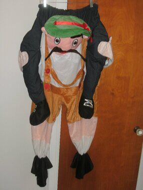 Morph Piggy Back Bavarian Man German Fest Cosplay Costume Lederhosen One Size